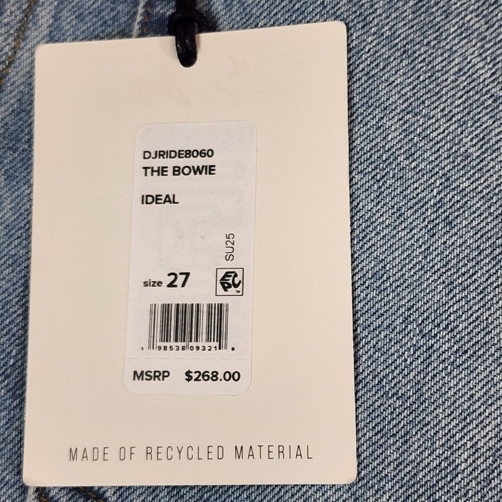 Joe's Jeans The Bowie Ideal High Rise Wide Leg Barrel Jeans Light Wash 27 NWT - Picture 5 of 12